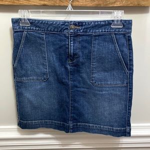 Ann Taylor Loft Denim Skirt size 4 EUC front pockets